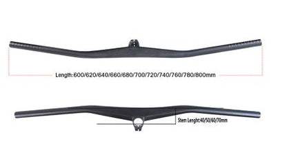 Integrated Carbon MTB Handlebar -2 Degrees